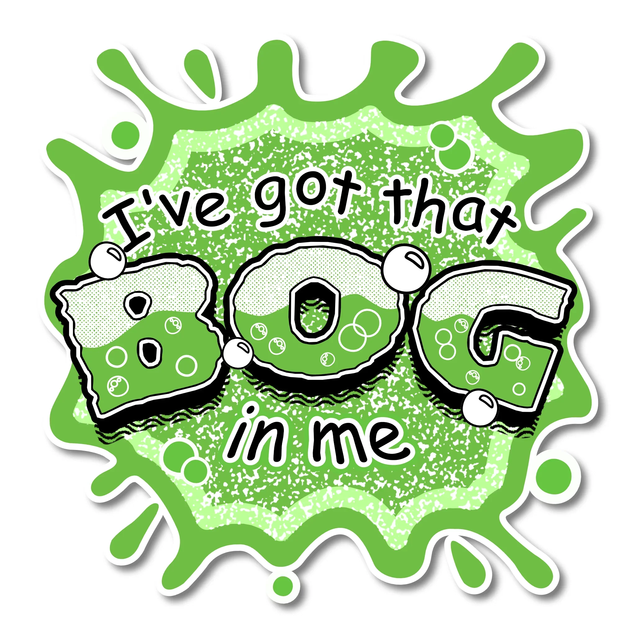Sticker: “Bog In Me” Vinyl Sticker by Arcane Bullshit