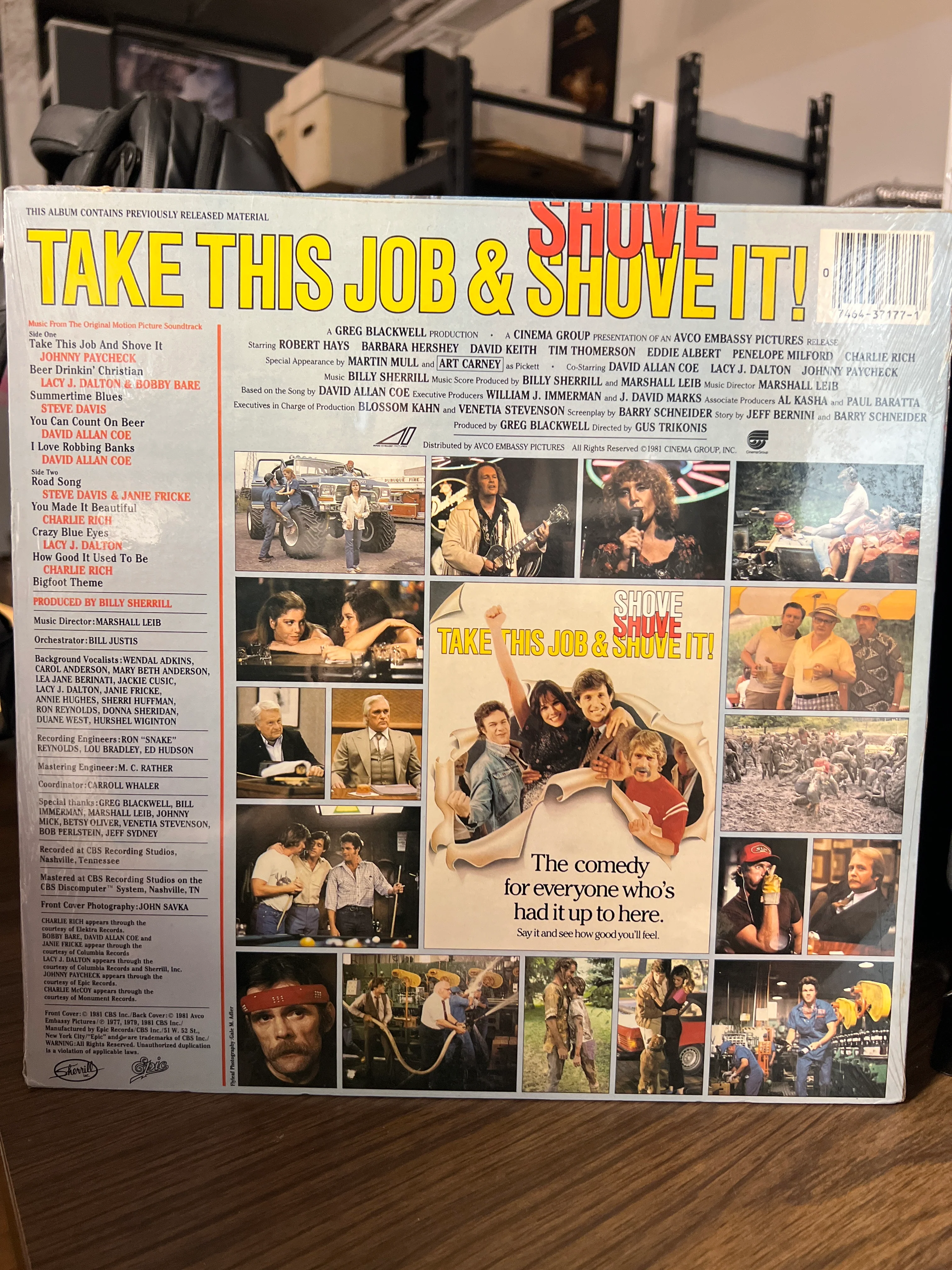 Take This Job & Shove it  : Movie Soundtrack LP OST EX/EX - Image 2