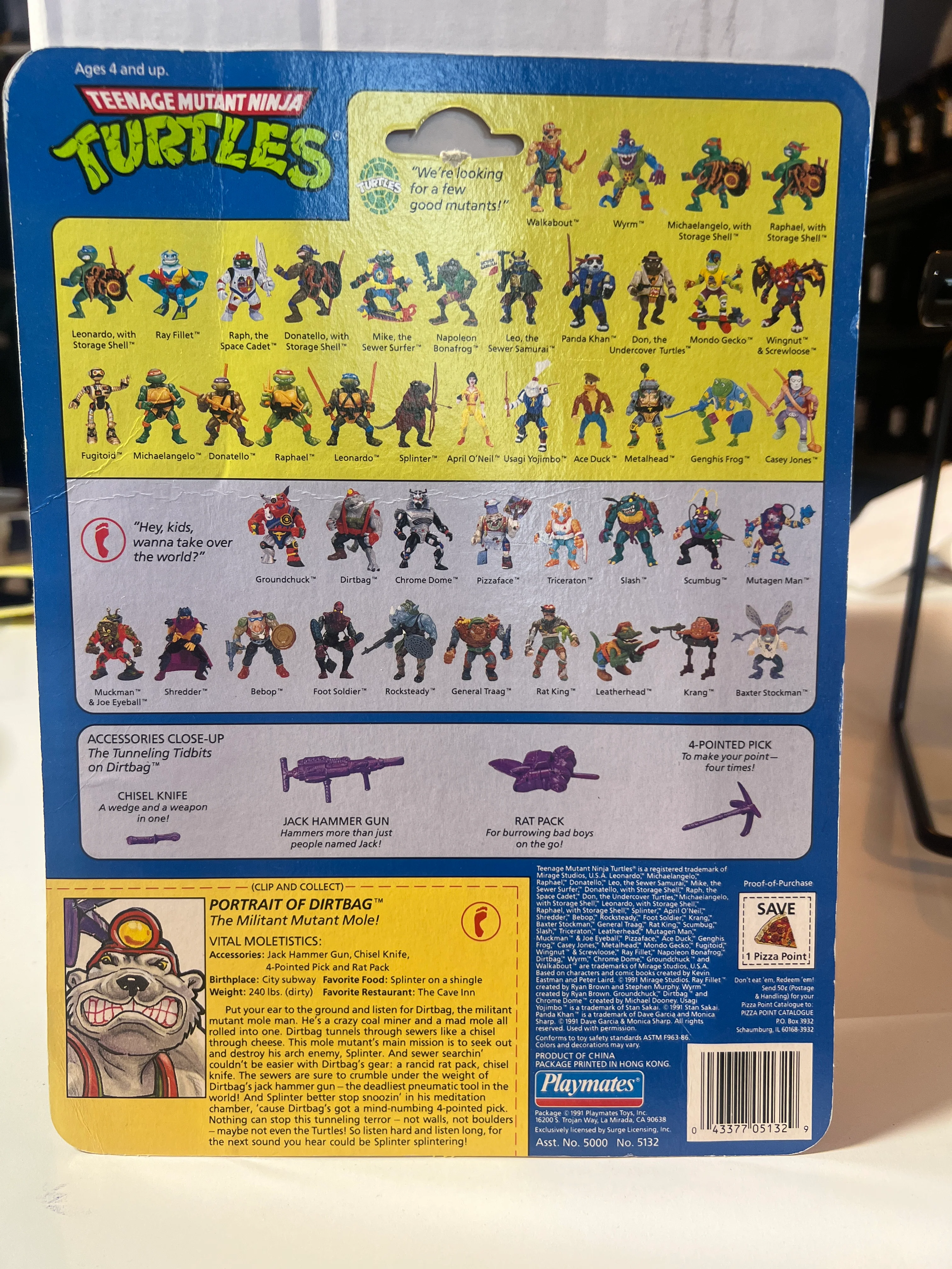 Teenage Mutant Ninja Turtles : Dirtbag  File Card / Cardback