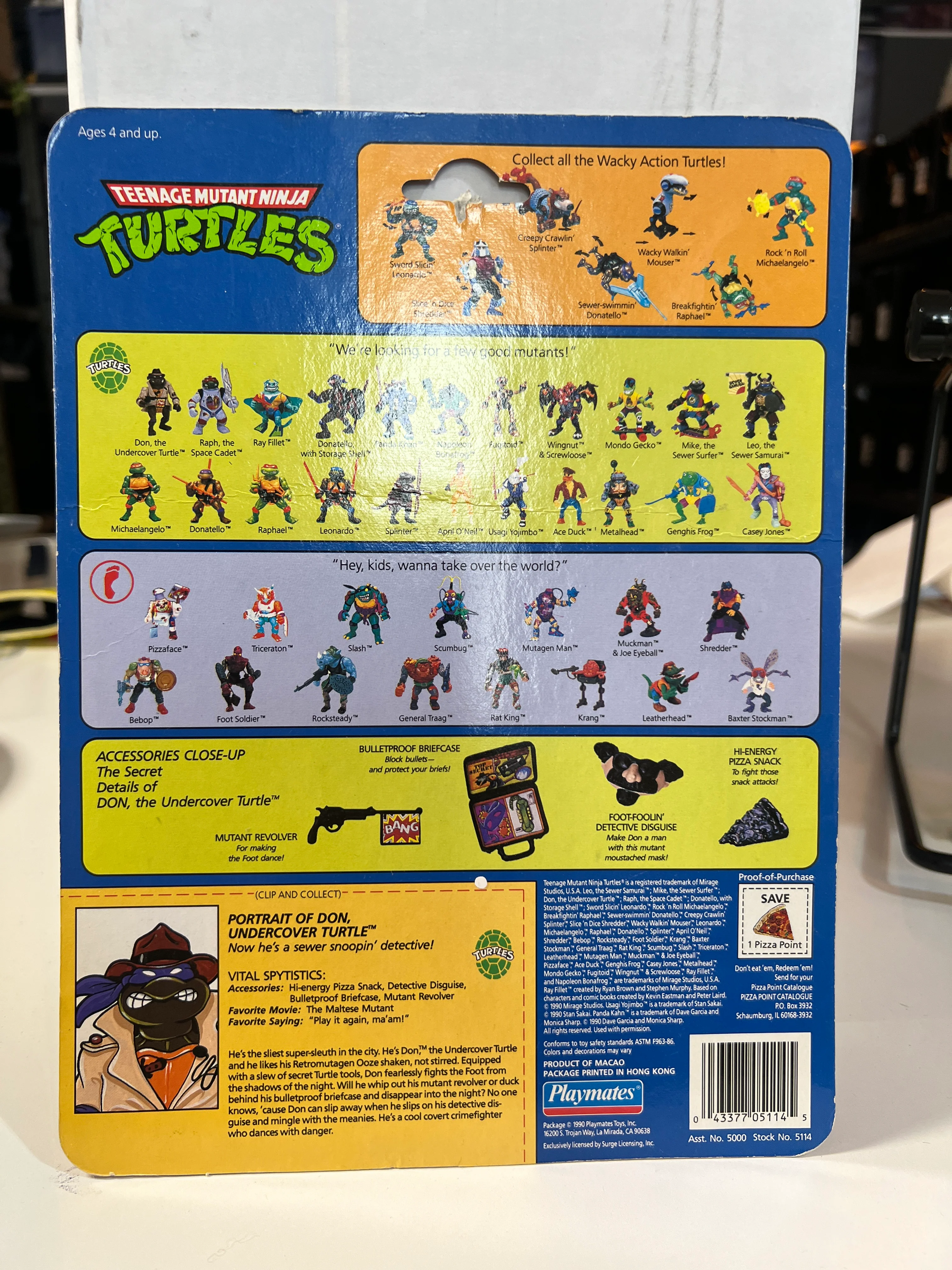 Teenage Mutant Ninja Turtles : Don The Undercover Turtle File Card / Cardback