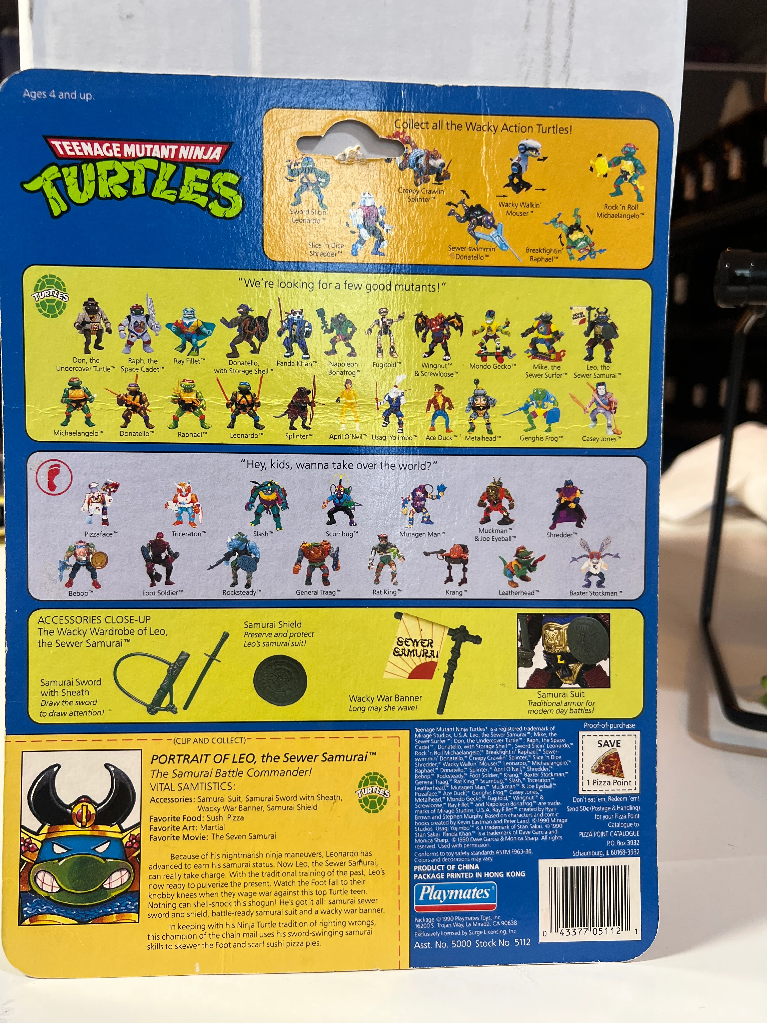 Teenage Mutant Ninja Turtles : Leo Sewer Samurai File Card / Cardback