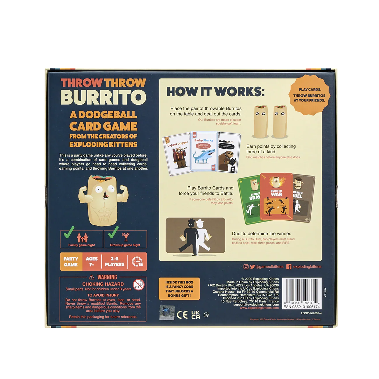 THROW THROW Burrito (Dodgeball Party Game from Exploding Kittens) - Image 2