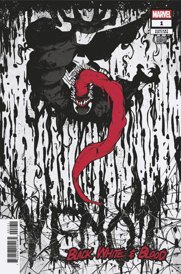 VENOM: BLACK  WHITE & BLOOD #1 SANFORD GREENE VARIANT