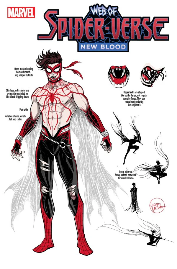 WEB OF SPIDER-VERSE: NEW BLOOD #1 LUCIANO VECCHIO DESIGN INC 1:10 VARIANT
