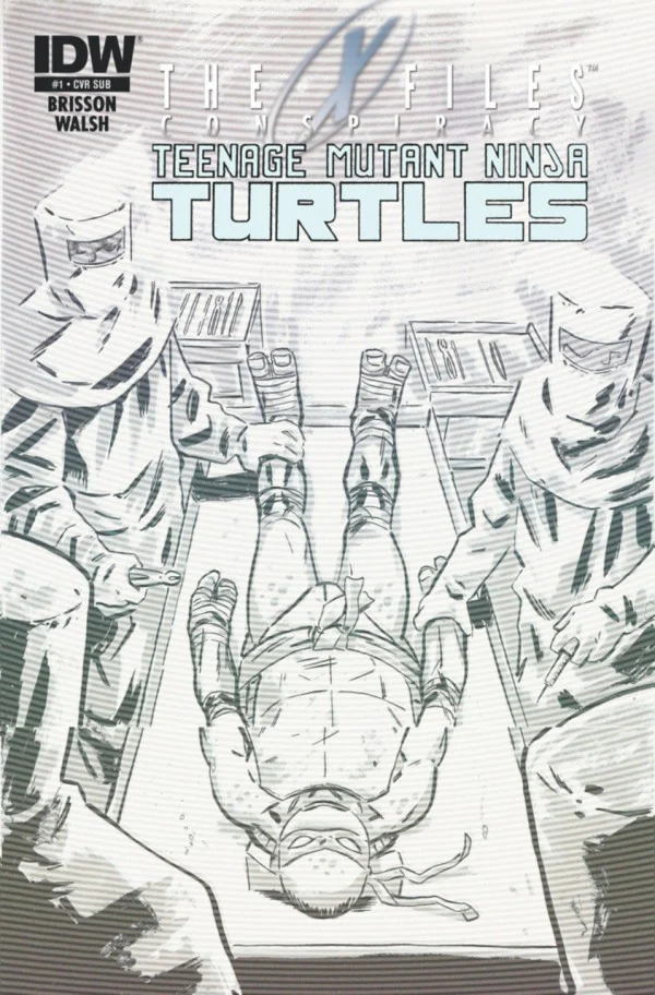 X-Files / Teenage Mutant Ninja Turtles: Conspiracy #1 Michael Walsh Subscription Variant (IDW 2014)